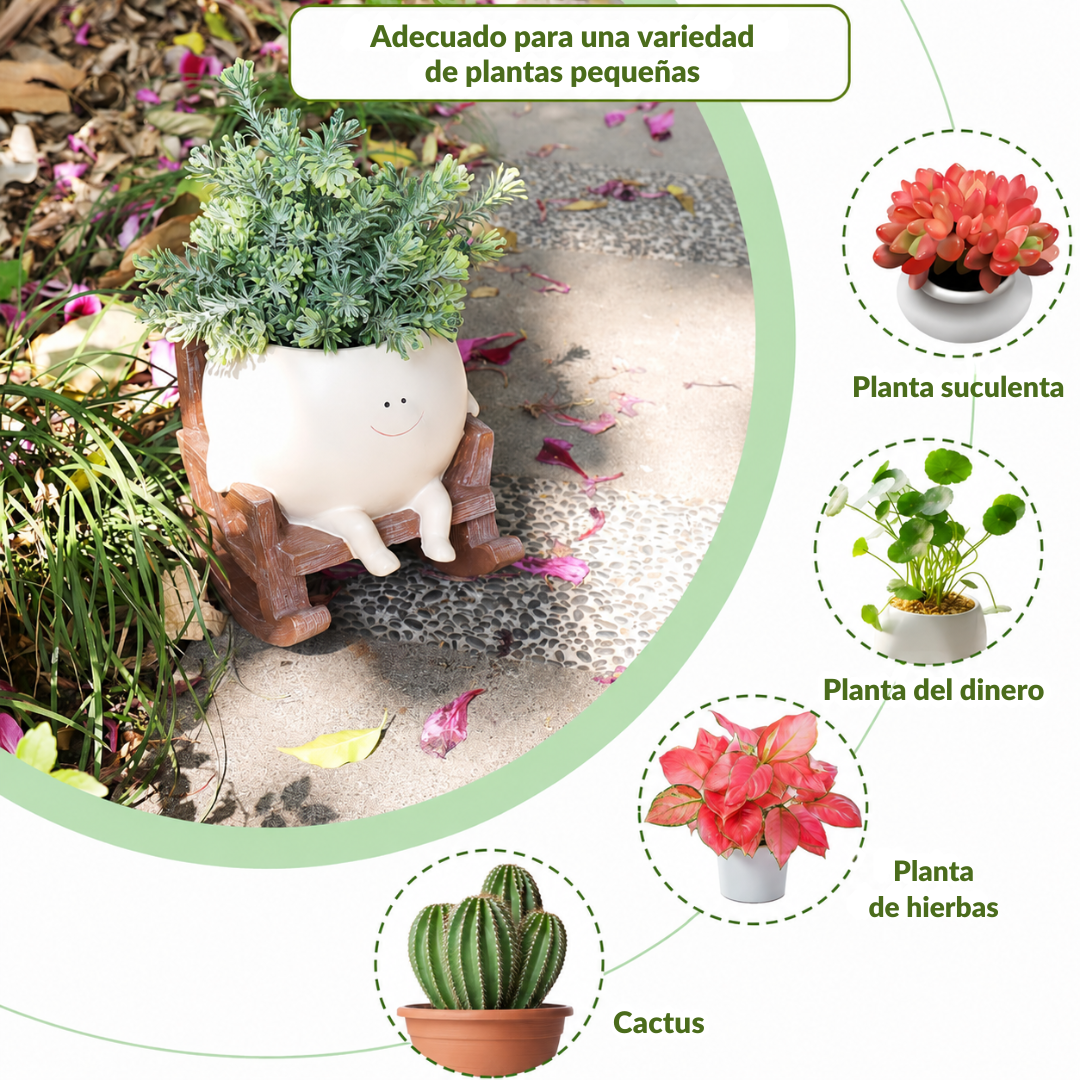 Maceta Sonriente para Pequeñas Plantas