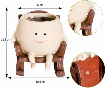 Maceta Sonriente para Pequeñas Plantas